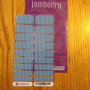 NWT Jamberry Nail Wraps in Navy Stripe